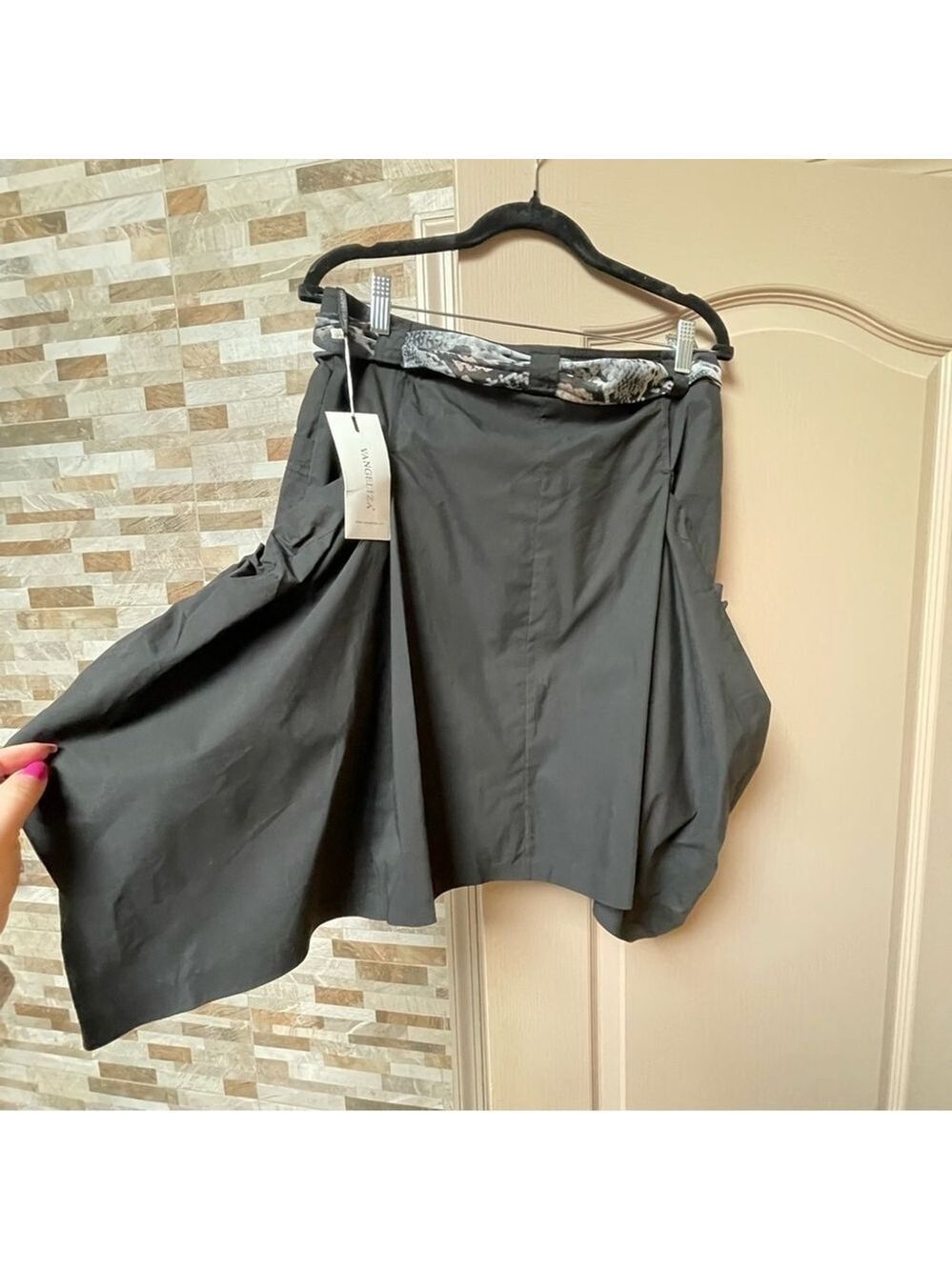 VANGELIZA black asymmetrical full skirt Sz M Dark Coquette, Whimsigoth, Grunge - Picture 6 of 16